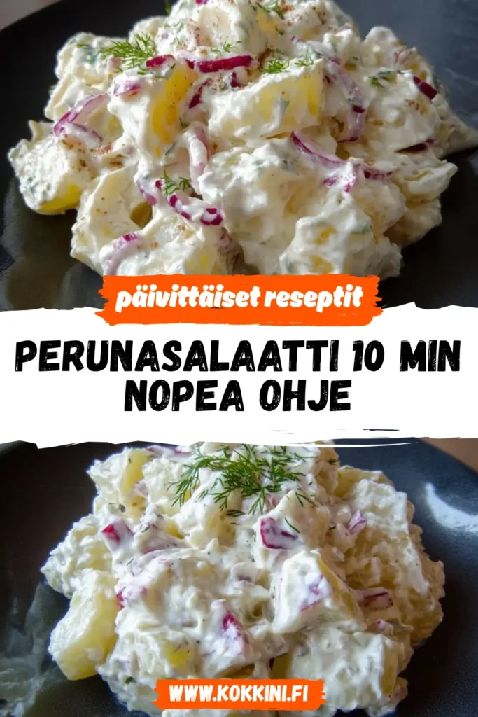 Perunasalaatti 10 min: Nopea ohje
