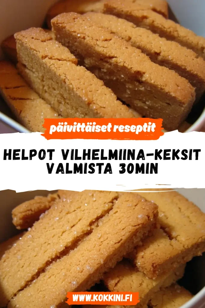 Helpot Vilhelmiina-keksit: valmista 30 minuutissa