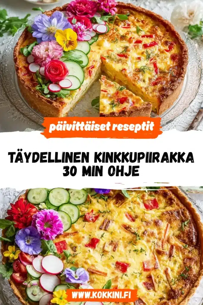 Juhlava kinkkupiirakka – helppo ohje juhlapöytään