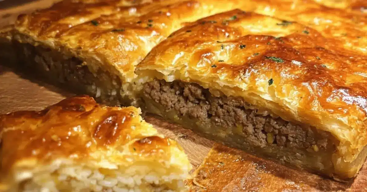 Perinteinen peltilihapiirakka resepti - Kuin mummolassa