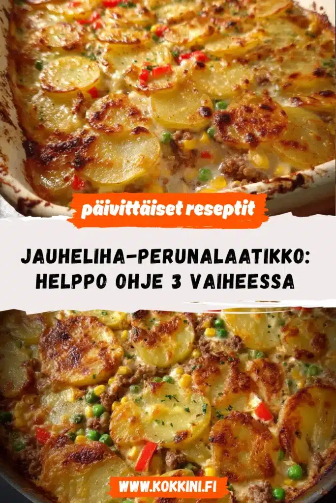 Jauheliha-perunalaatikko: helppo ohje 3 vaiheessa