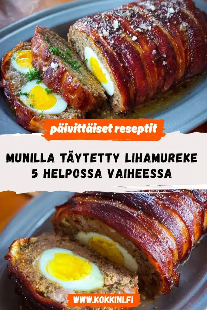 Munilla täytetty lihamureke 5 helpossa vaiheessa