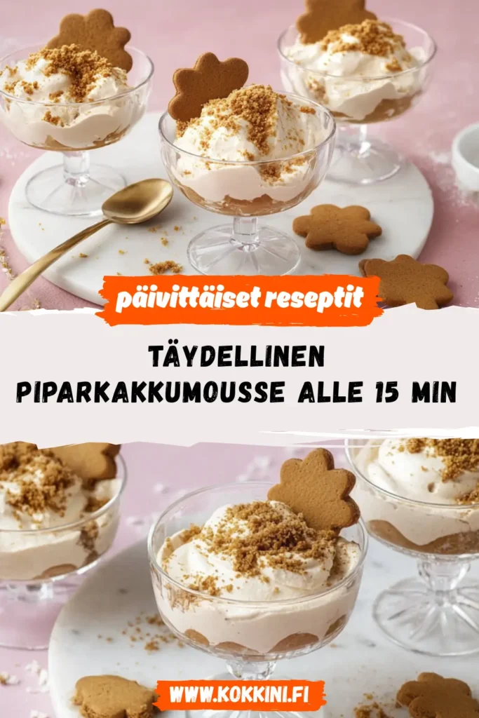 Täydellinen piparkakkumousse alle 15 minuutissa