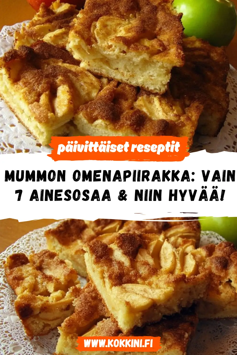 Mummon omenapiirakka 5 helpossa vaiheessa | Mehevä & nopea