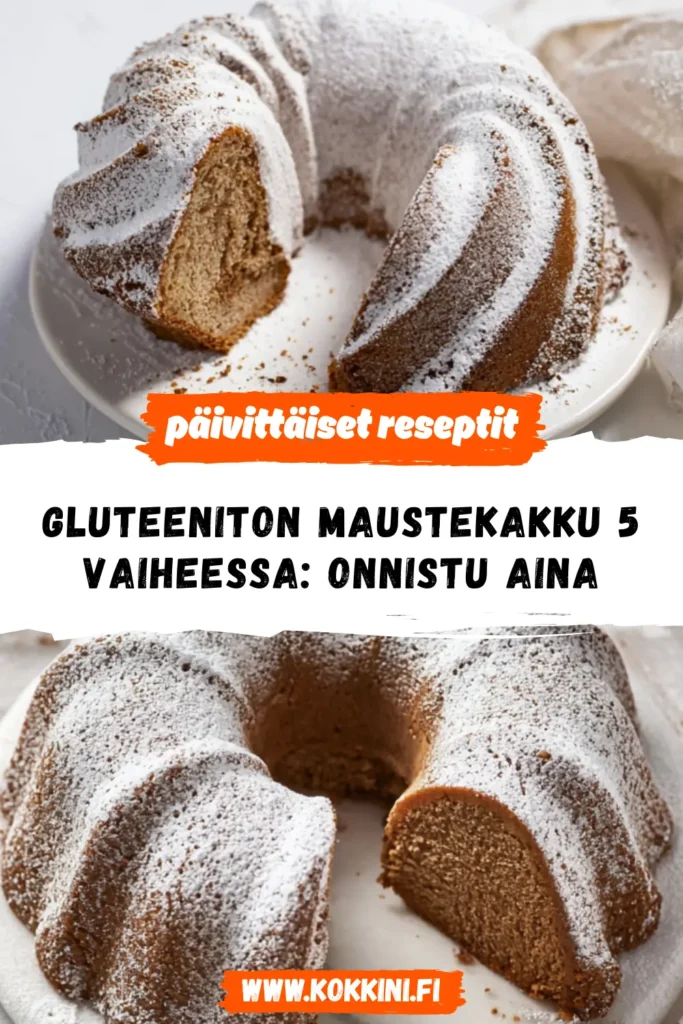 Gluteeniton maustekakku 5 vaiheessa: Onnistu aina