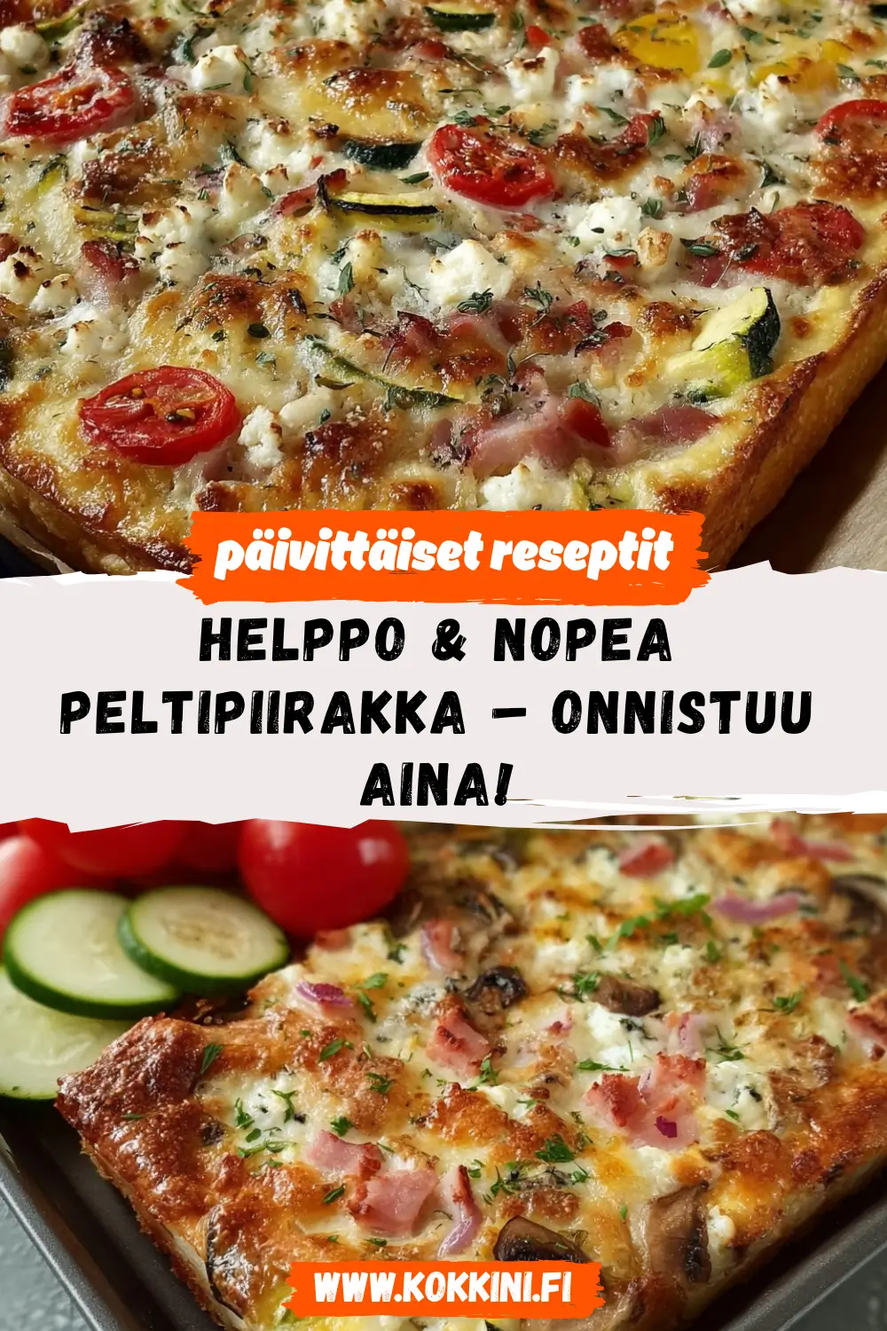 Mehevä peltipiirakka alle 30 minuutissa