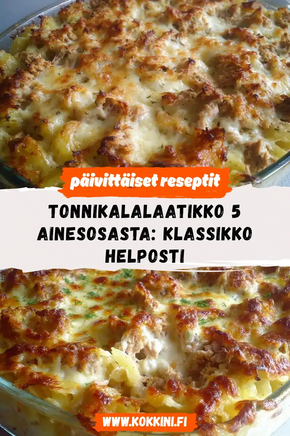 Tonnikalalaatikko 5 ainesosasta: Klassikko helposti