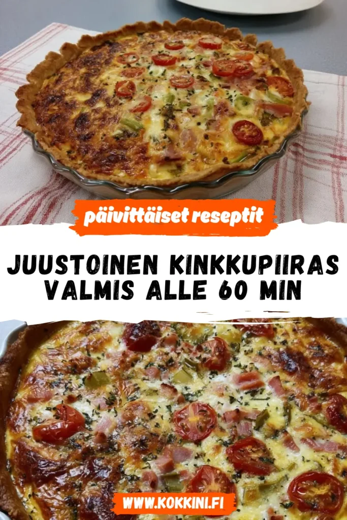 Juustoinen kinkkupiiras – Valmis alle 60 minuutissa