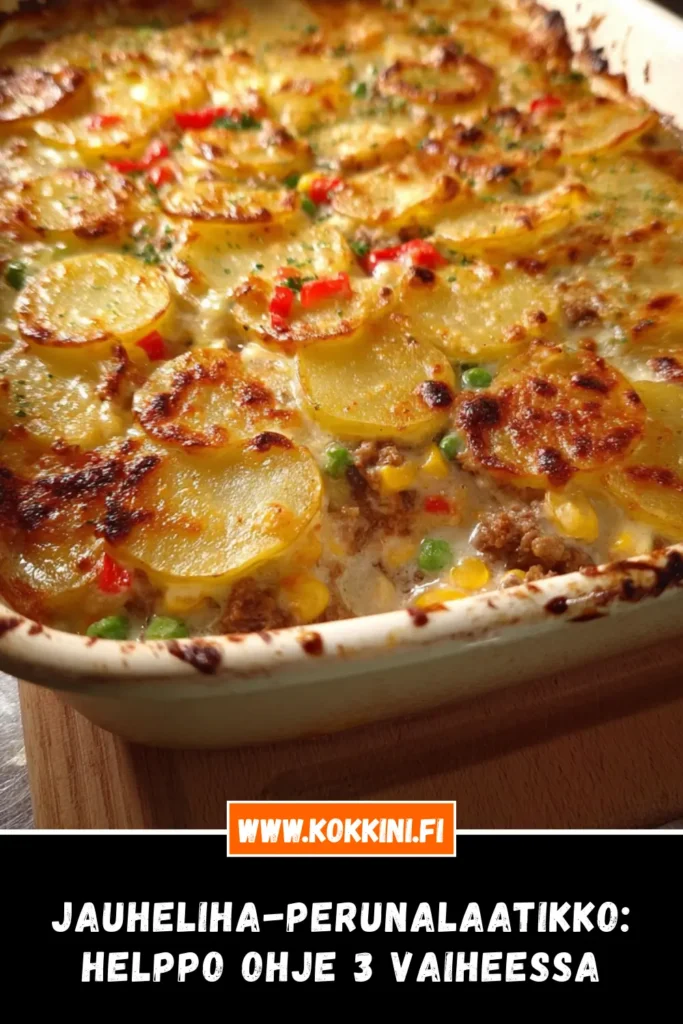 Jauheliha-perunalaatikko: helppo ohje 3 vaiheessa