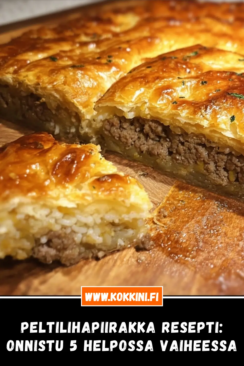Perinteinen peltilihapiirakka resepti - Kuin mummolassa