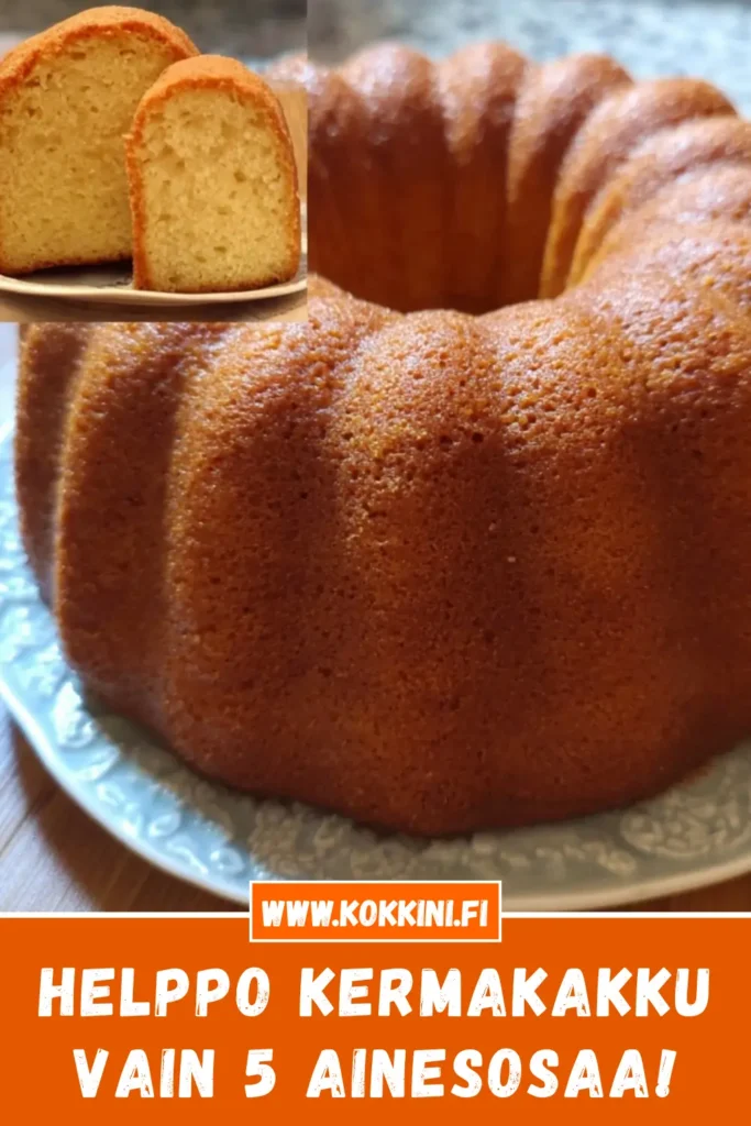 Helppo kermakakku: Vain 5 ainesosaa!