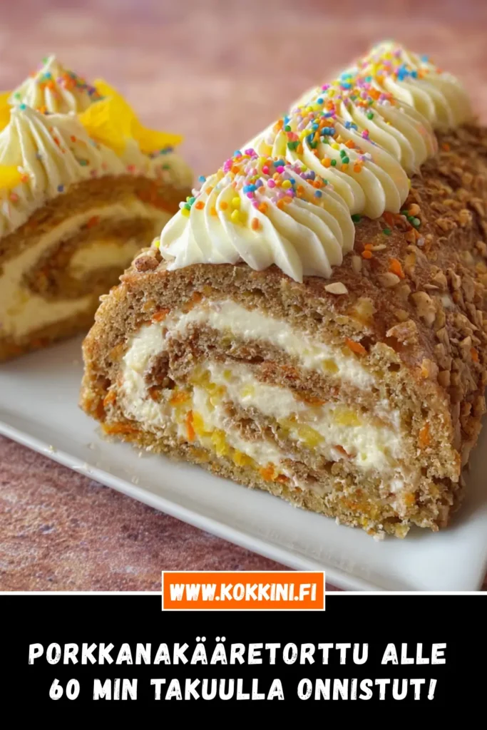 Porkkanakääretorttu alle 60 min: takuulla onnistut!