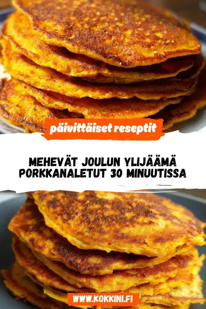 Mehevät joulun ylijäämä porkkanaletut 30 minuutissa