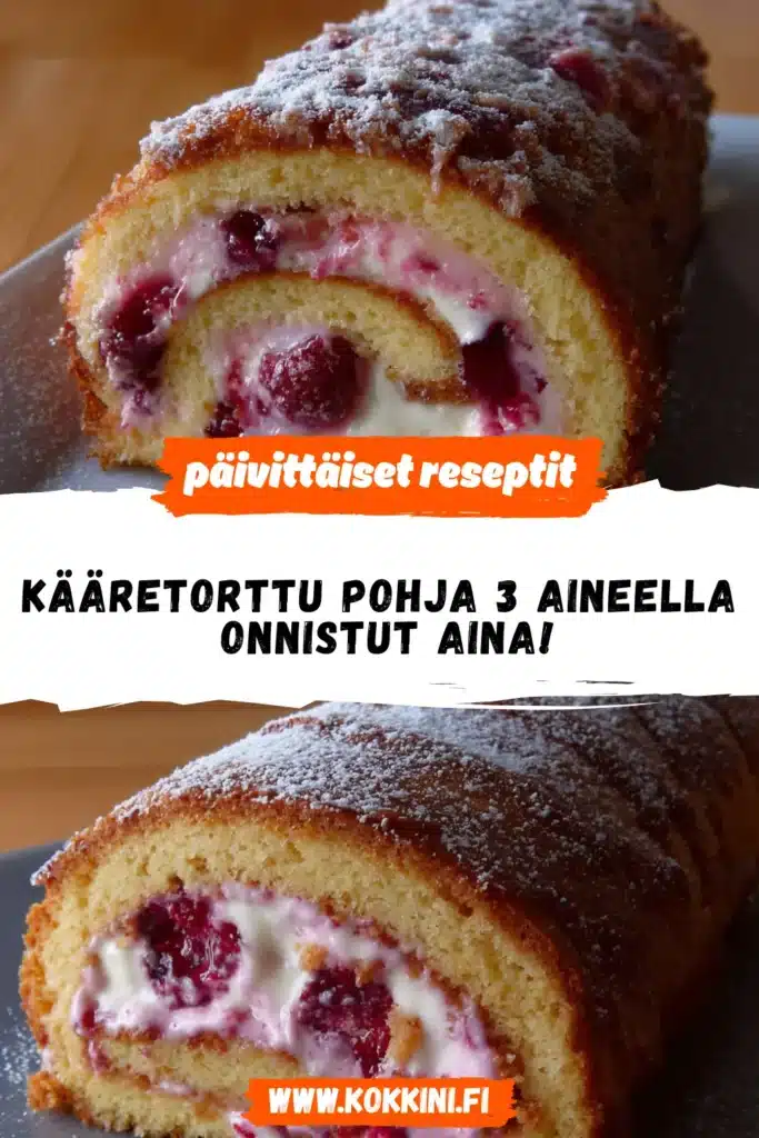 Kääretorttu pohja 3 aineella: onnistut aina!