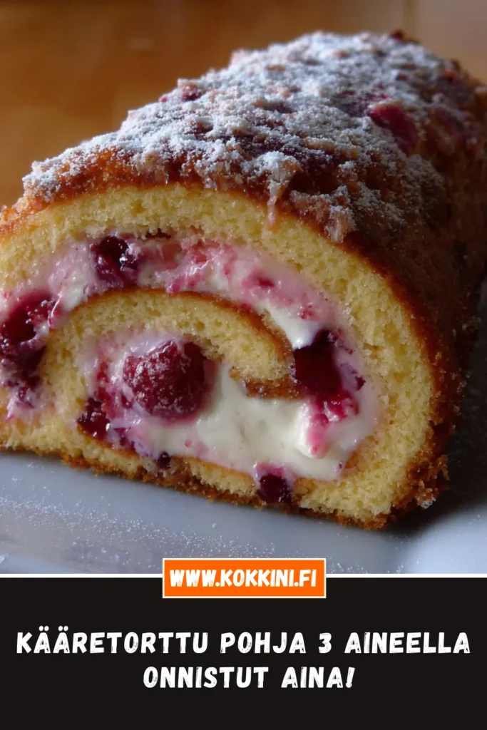 Kääretorttu pohja 3 aineella: onnistut aina!