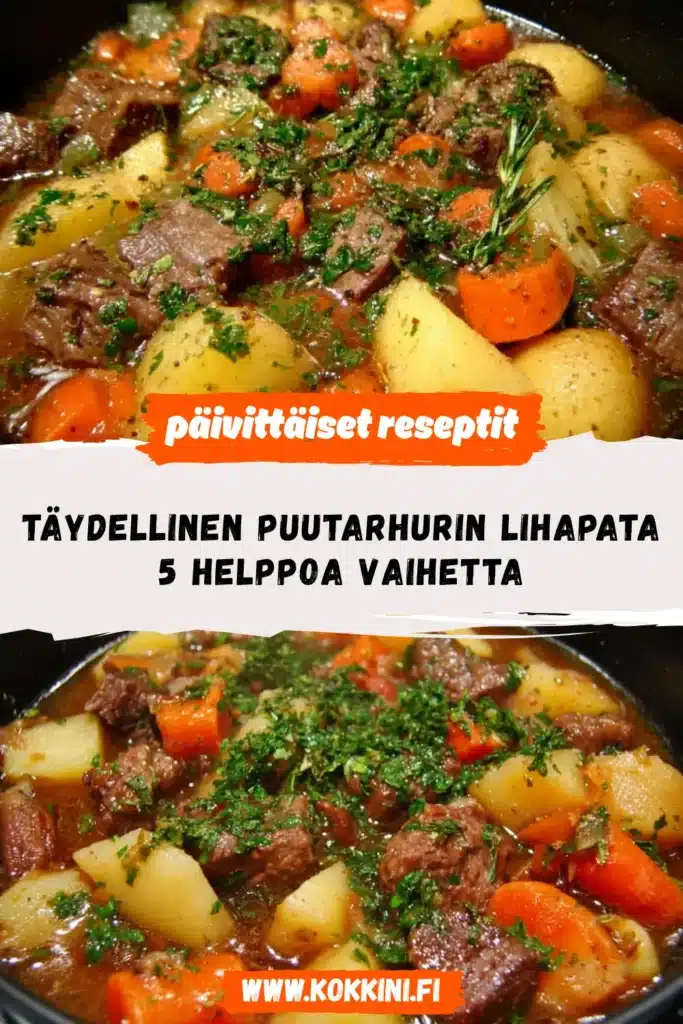 Täydellinen puutarhurin lihapata: 5 helppoa vaihetta