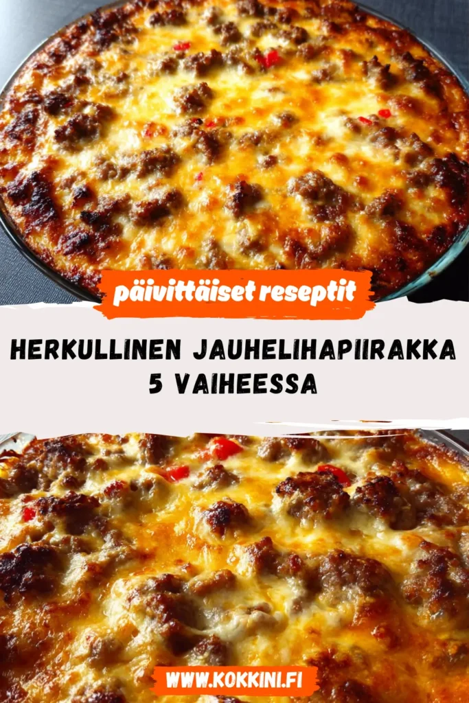 Herkullinen jauhelihapiirakka 5 vaiheessa – Onnistu aina