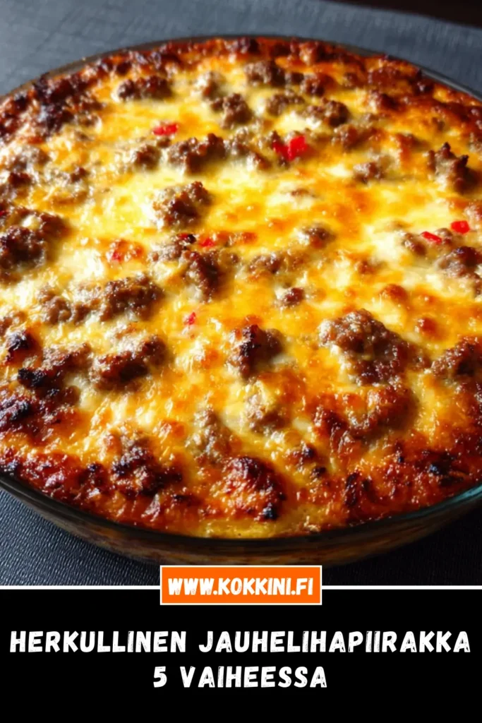 Herkullinen jauhelihapiirakka 5 vaiheessa – Onnistu aina