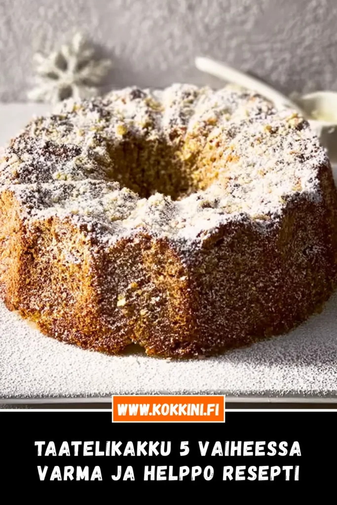 Taatelikakku 5 vaiheessa – Varma ja helppo resepti