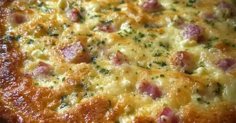 Kielenvievä gluteeniton juusto-kinkkupiirakka