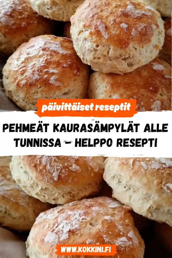 Pehmeät kaurasämpylät alle tunnissa - Helppo resepti
