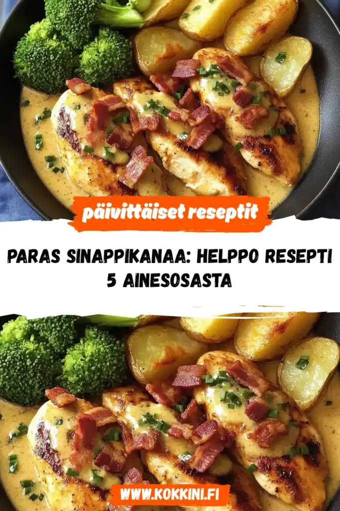 Paras sinappikanaa: Helppo resepti 5 ainesosasta