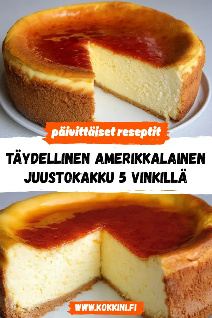 Täydellinen amerikkalainen juustokakku 5 vinkillä