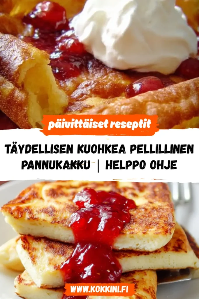 Täydellisen kuohkea pellillinen pannukakku | Helppo ohje