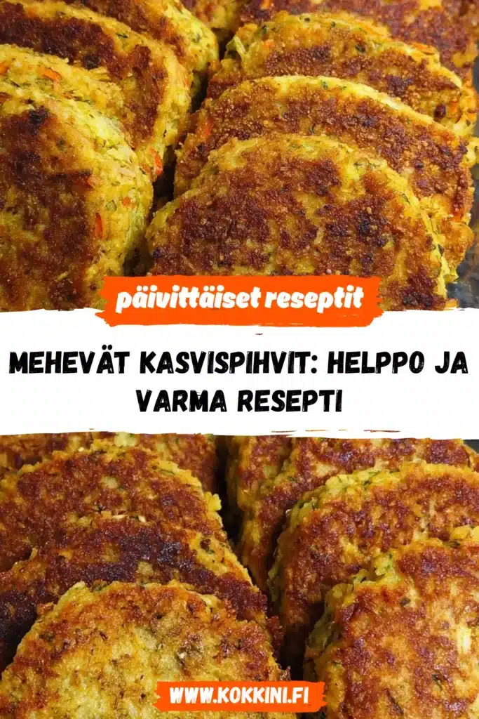 Mehevät kasvispihvit: Helppo ja varma resepti