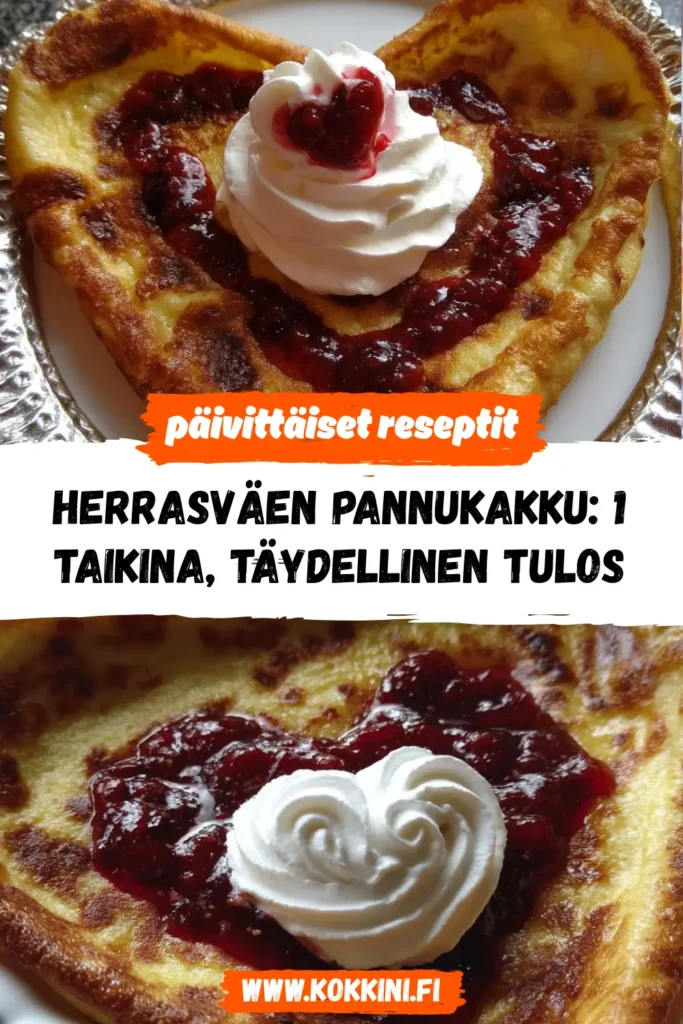 Herrasväen pannukakku: 1 taikina, täydellinen tulos