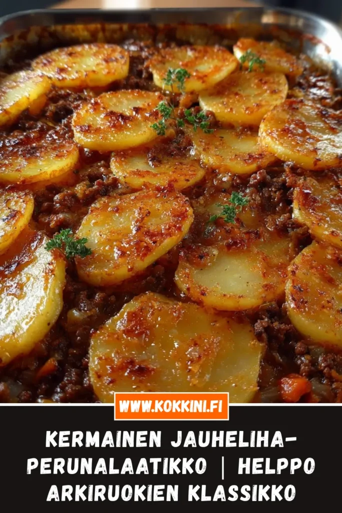 Kermainen jauheliha-perunalaatikko: Helppo arkiruokien klassikko