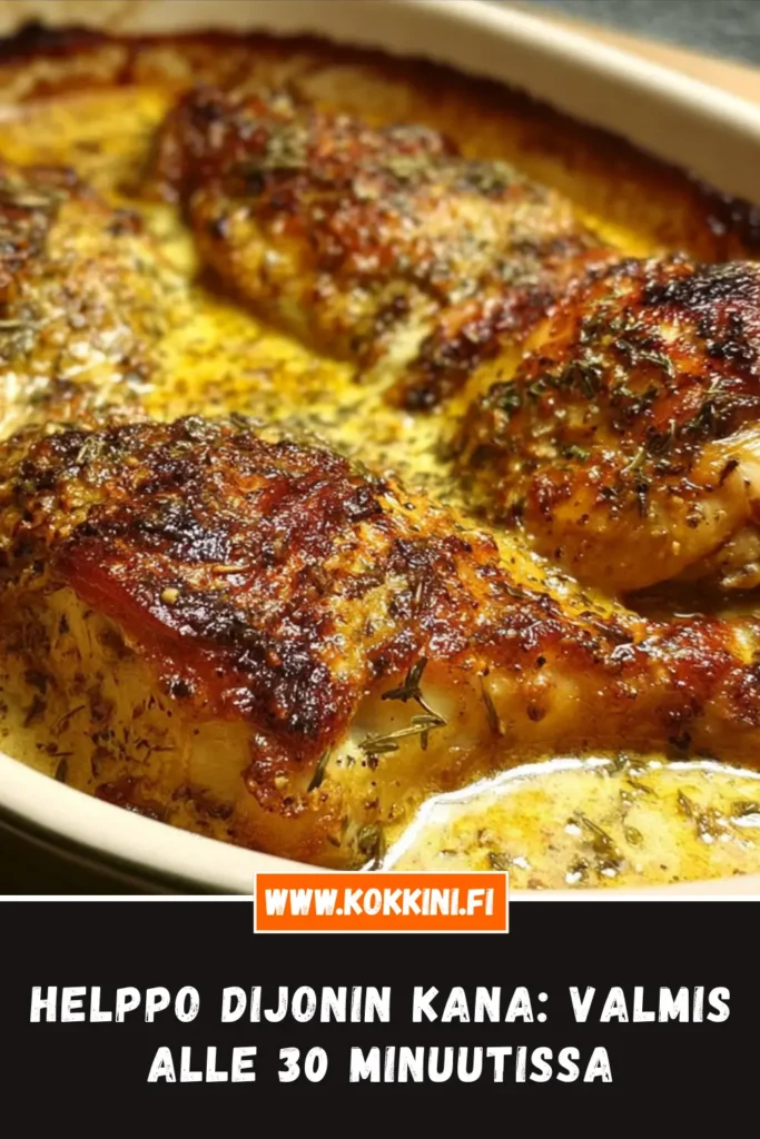 Helppo Dijonin kana – valmis alle 30 minuutissa