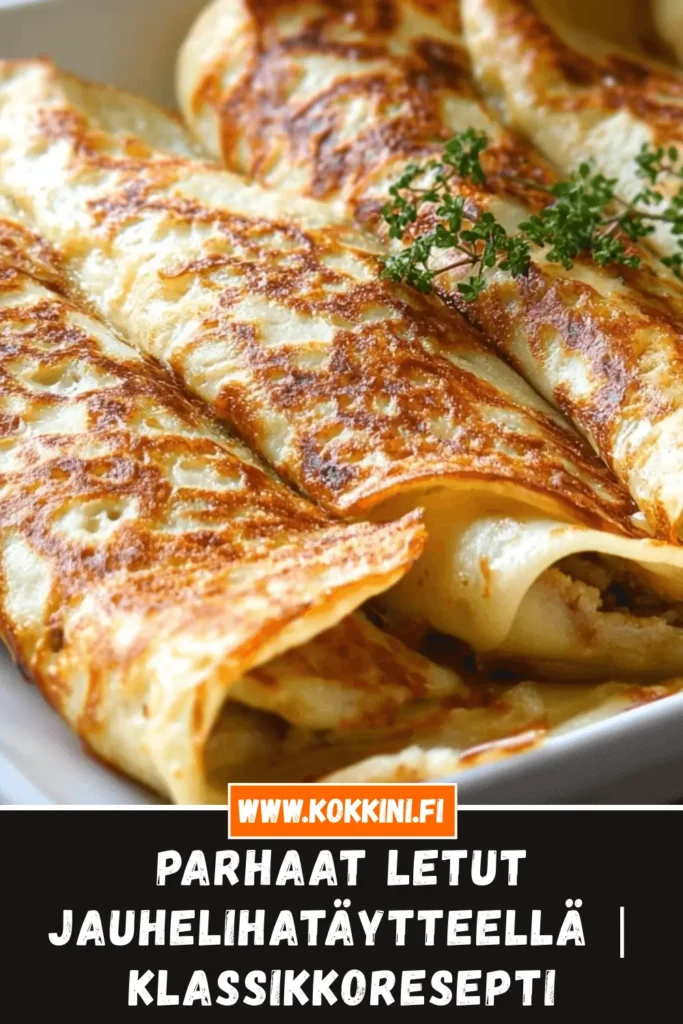 Letut jauhelihatäytteellä: Helppo ja nopea resepti