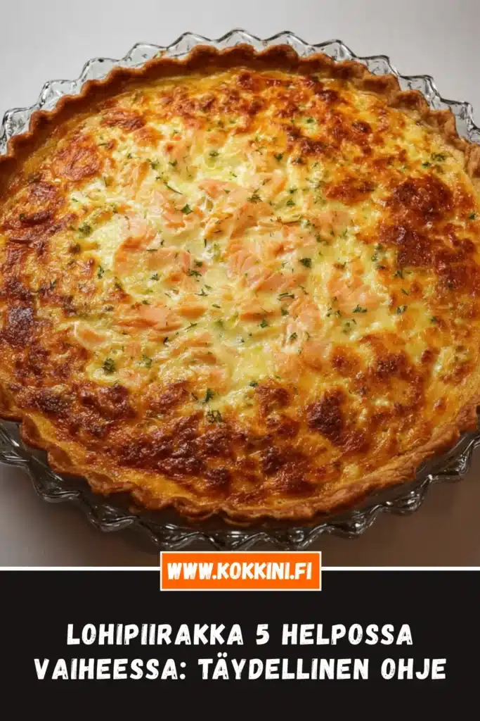 Lohipiirakka 5 helpossa vaiheessa: Täydellinen ohje