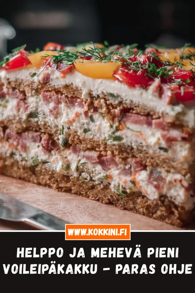 Helppo ja mehevä pieni voileipäkakku - paras ohje