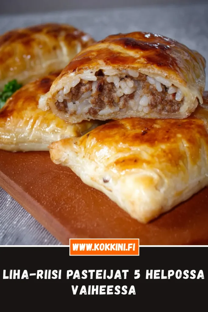 Liha-riisi pasteijat 5 helpossa vaiheessa
