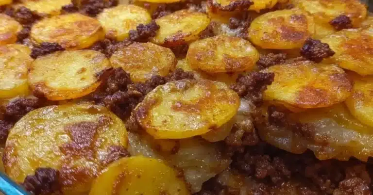 Jauheliha-perunalaatikko ilman perunoiden keittämistä