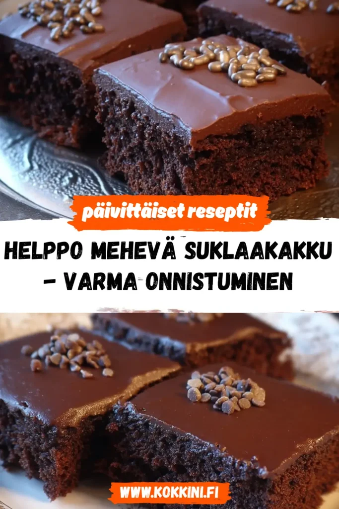 Helppo mehevä suklaakakku - varma onnistuminen