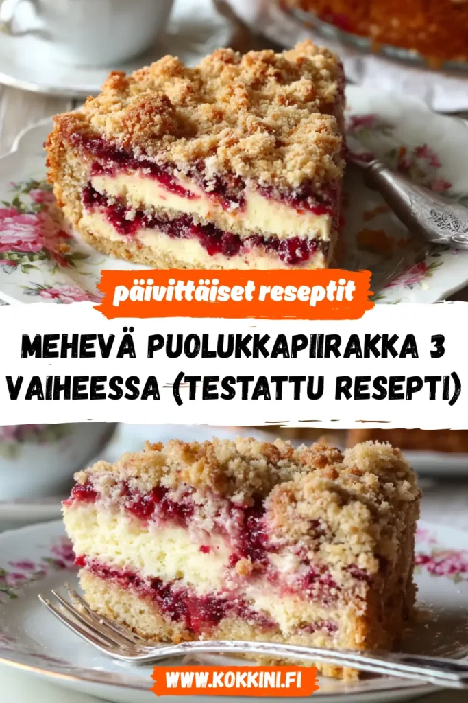 Mehevä puolukkapiirakka 3 vaiheessa (Testattu Resepti)