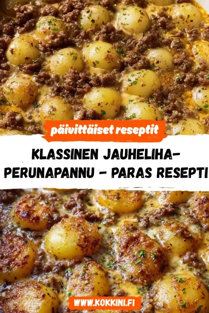 Jauheliha-perunapannu alle 30 minuutissa
