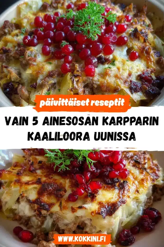 Vain 5 ainesosan karpparin kaaliloora uunissa