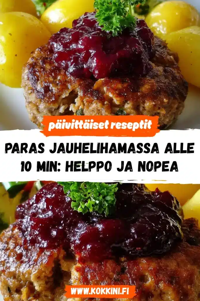 Paras jauhelihamassa alle 10 min: Helppo ja nopea
