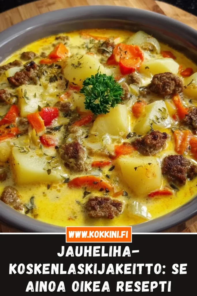 Jauheliha-koskenlaskijakeitto: Se ainoa oikea resepti