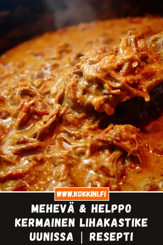 Mehevä & helppo kermainen lihakastike uunissa | Resepti