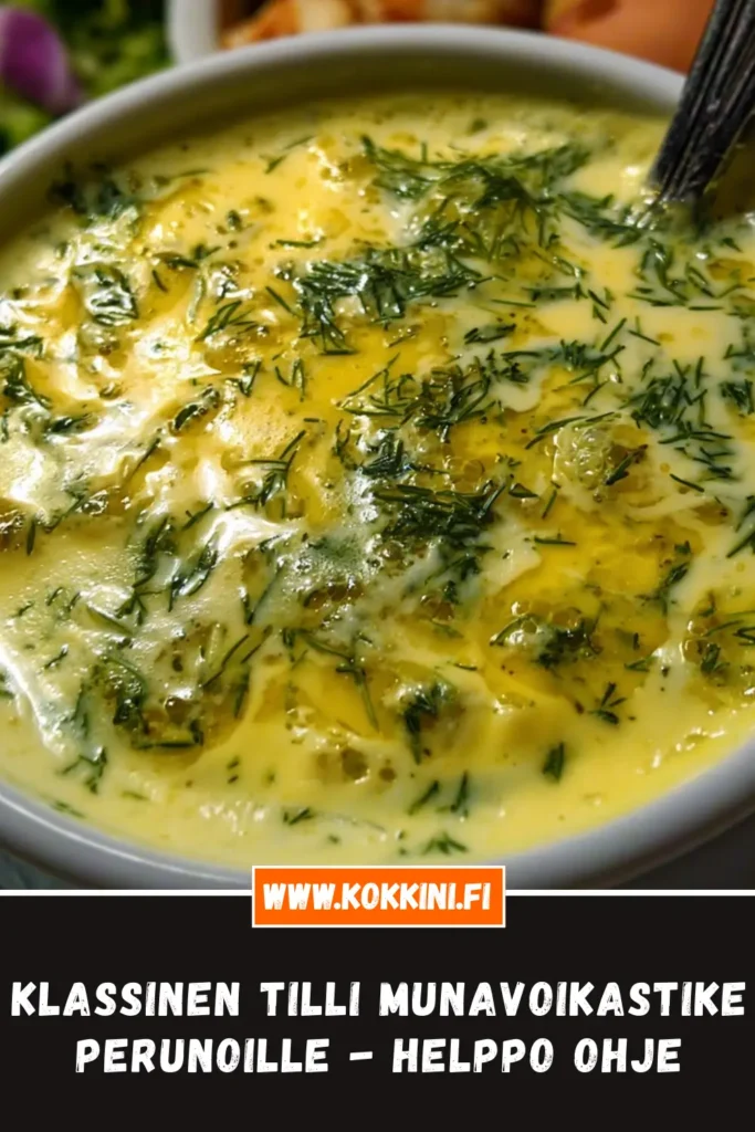 Klassinen tilli munavoikastike perunoille - Helppo ohje