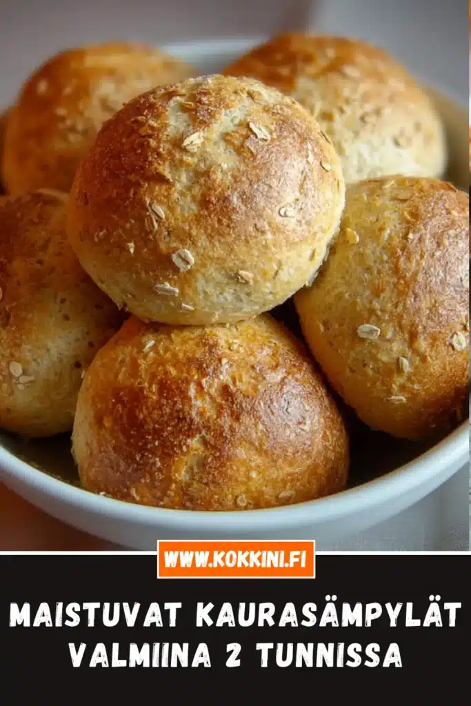 Maistuvat kaurasämpylät valmiina 2 tunnissa