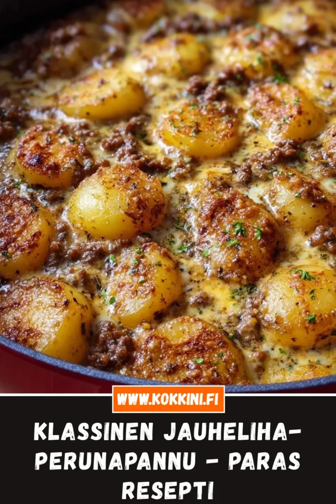 Jauheliha-perunapannu alle 30 minuutissa