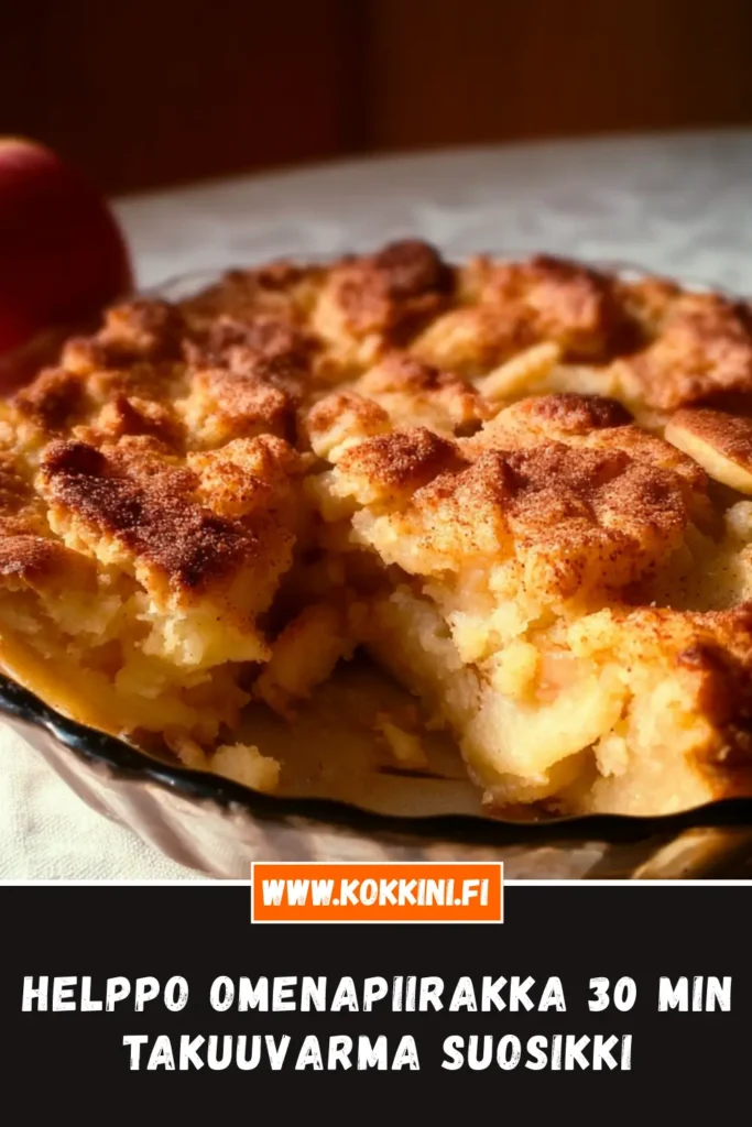 Helppo omenapiirakka 30 minuutissa: takuuvarma suosikki