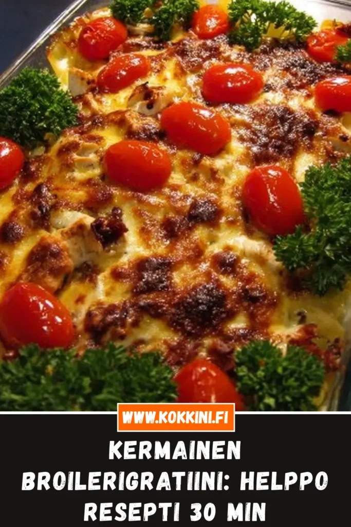 Kermainen broilerigratiini: Helppo resepti 30 min