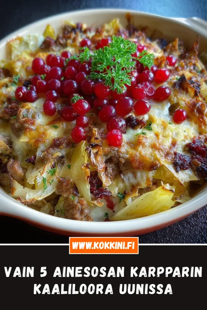 Vain 5 ainesosan karpparin kaaliloora uunissa